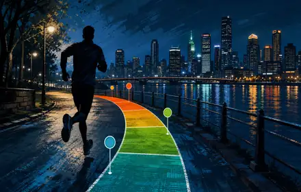 万利原创新闻:城市夜跑新增三段式滨河路线